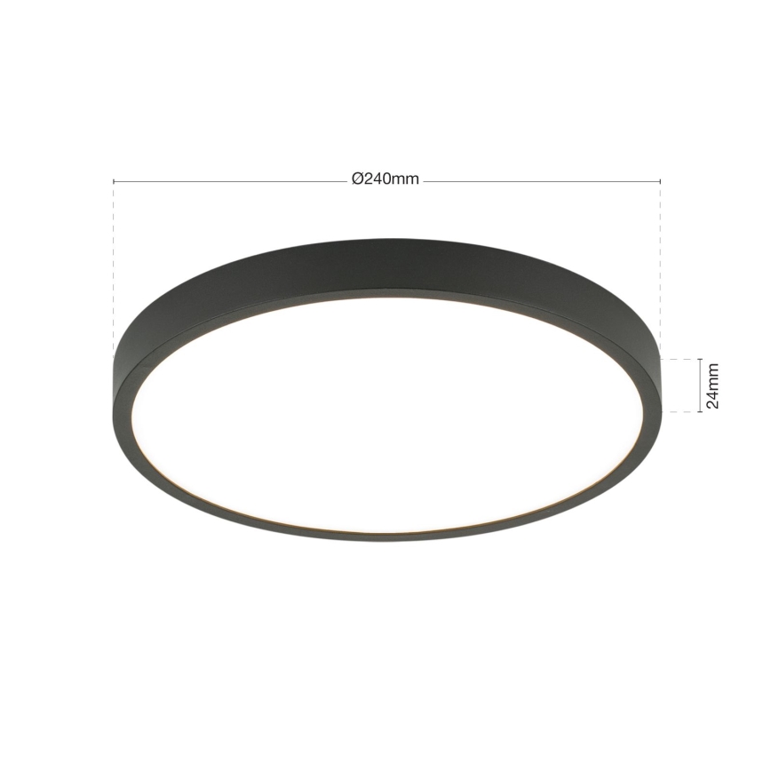 LED Laevalgusti BULLY LED/24W/230V d. 24 cm must