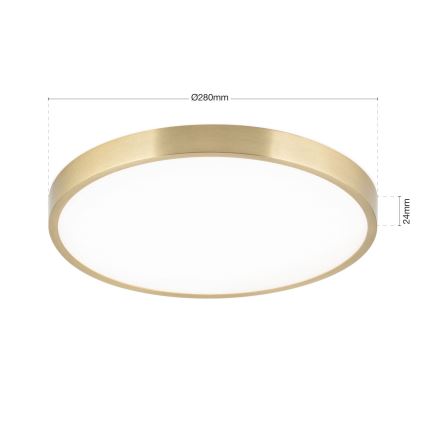 LED Laevalgusti BULLY LED/28W/230V d. 28 cm kuldne