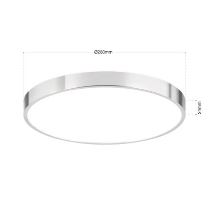 LED Laevalgusti BULLY LED/28W/230V d. 28 cm läikiv kroom