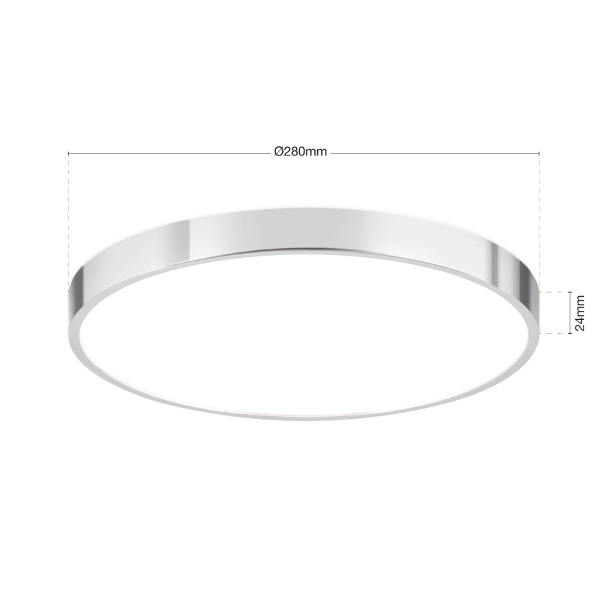 LED Laevalgusti BULLY LED/28W/230V d. 28 cm läikiv kroom