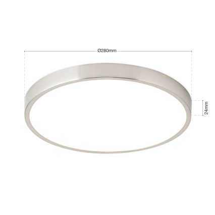 LED Laevalgusti BULLY LED/28W/230V d. 28 cm matt kroom