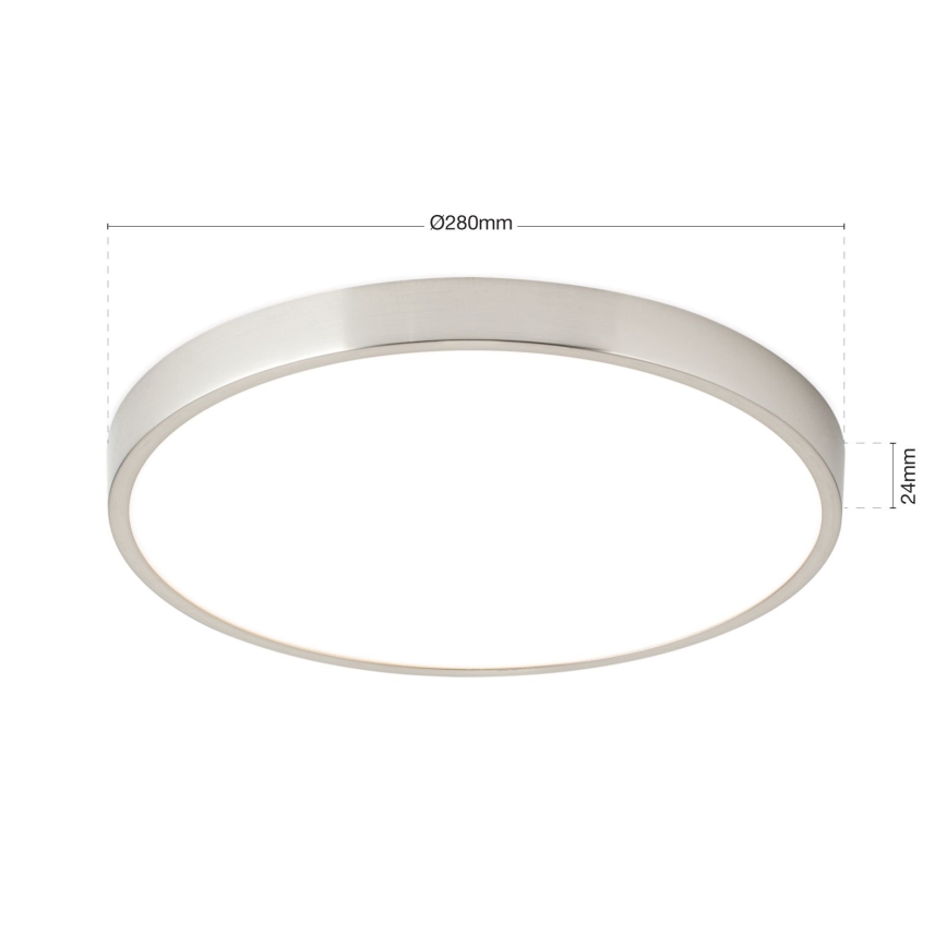 LED Laevalgusti BULLY LED/28W/230V d. 28 cm matt kroom