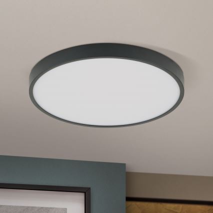 LED Laevalgusti BULLY LED/28W/230V d. 28 cm must