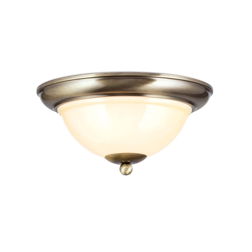 Laevalgusti AUSTRIAN OLD LAMP 2xE27/60W/230V d. 27 cm pronks/beež