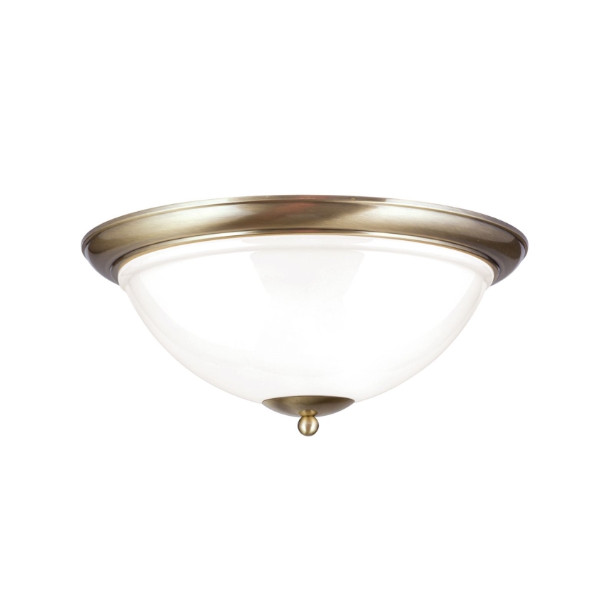 Laevalgusti AUSTRIAN OLD LAMP 3xE27/60W/230V d. 50 cm pronks/valge