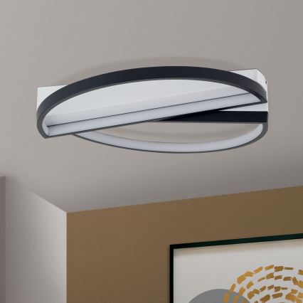LED Hämardatav laevalgusti OLGA LED/28W/230V must/valge