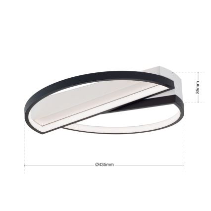 LED Hämardatav laevalgusti OLGA LED/28W/230V must/valge