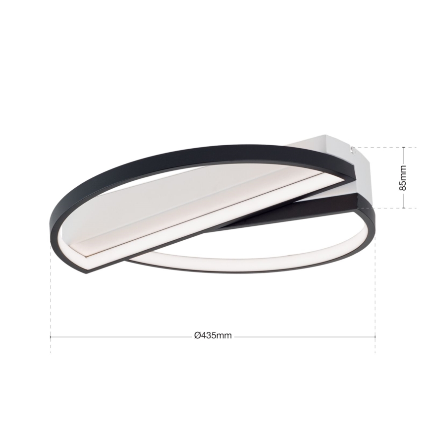 LED Hämardatav laevalgusti OLGA LED/28W/230V must/valge