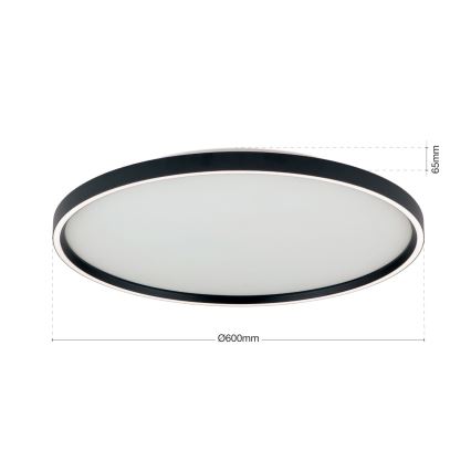 LED Hämardatav laevalgusti MASCA LED/47W/230V 2700/3350/4000K d. 60 cm must