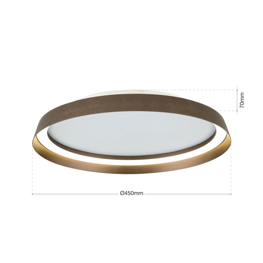 LED Hämardatav laevalgusti MANTA LED/38W/230V 2700/3000/4000K d. 45 cm pruun