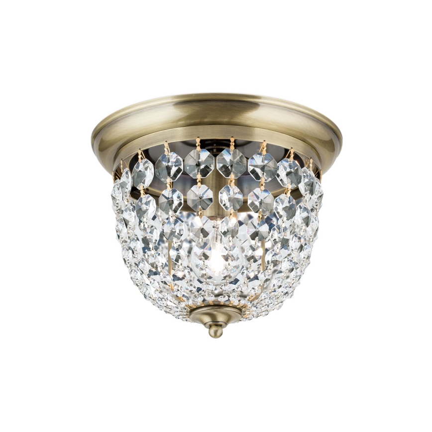 Kristallist laevalgusti PLAFOND 1xE27/40W/230V d. 26 cm pronks