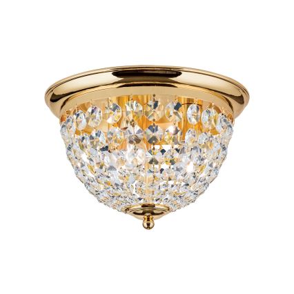 Kristallist laevalgusti PLAFOND 3xE27/40W/230V d. 35 cm kuldne