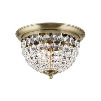 Kristallist laevalgusti PLAFOND 3xE27/40W/230V d. 35 cm pronks