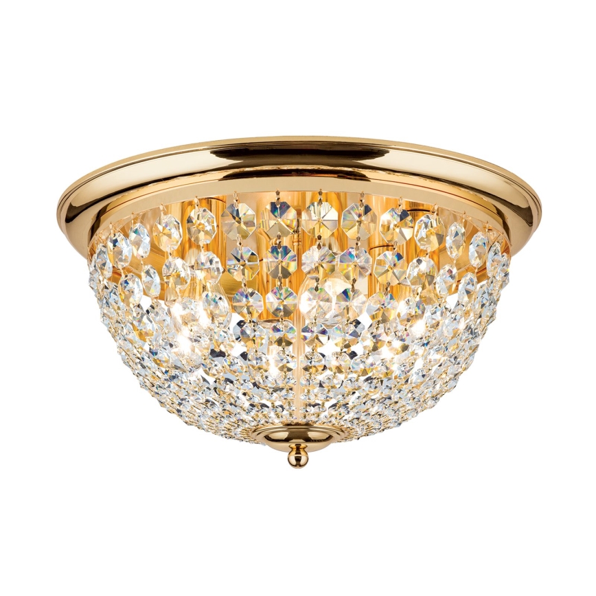 Kristallist laevalgusti PLAFOND 6xE27/40W/230V d. 47 cm kuldne