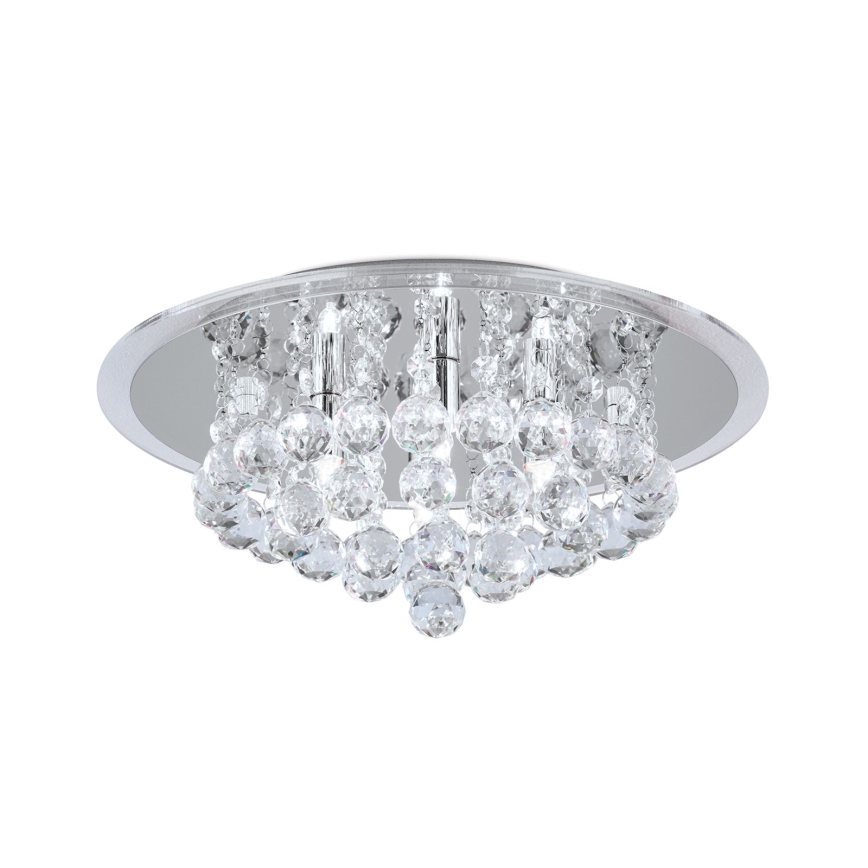 Kristallist laevalgusti GLORIA 4xG9/40W/230V d. 38 cm läbipaistev/läikiv kroom