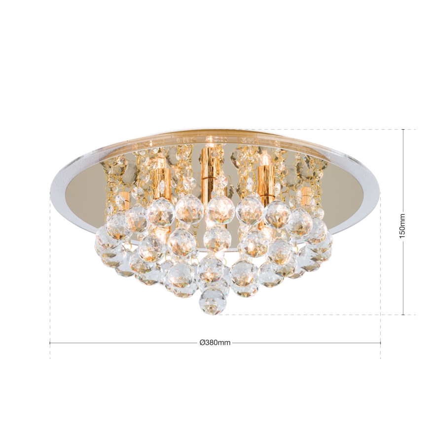 Kristallist laevalgusti GLORIA 4xG9/40W/230V d. 38 cm kuldne