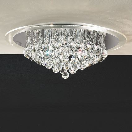 Kristallist laevalgusti GLORIA 6xG9/40W/230V d. 50 cm läbipaistev/läikiv kroom