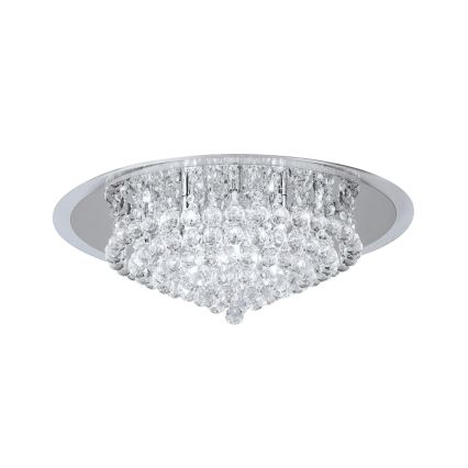 Kristallist laevalgusti GLORIA 9xG9/40W/230V d. 62 cm läbipaistev/läikiv kroom