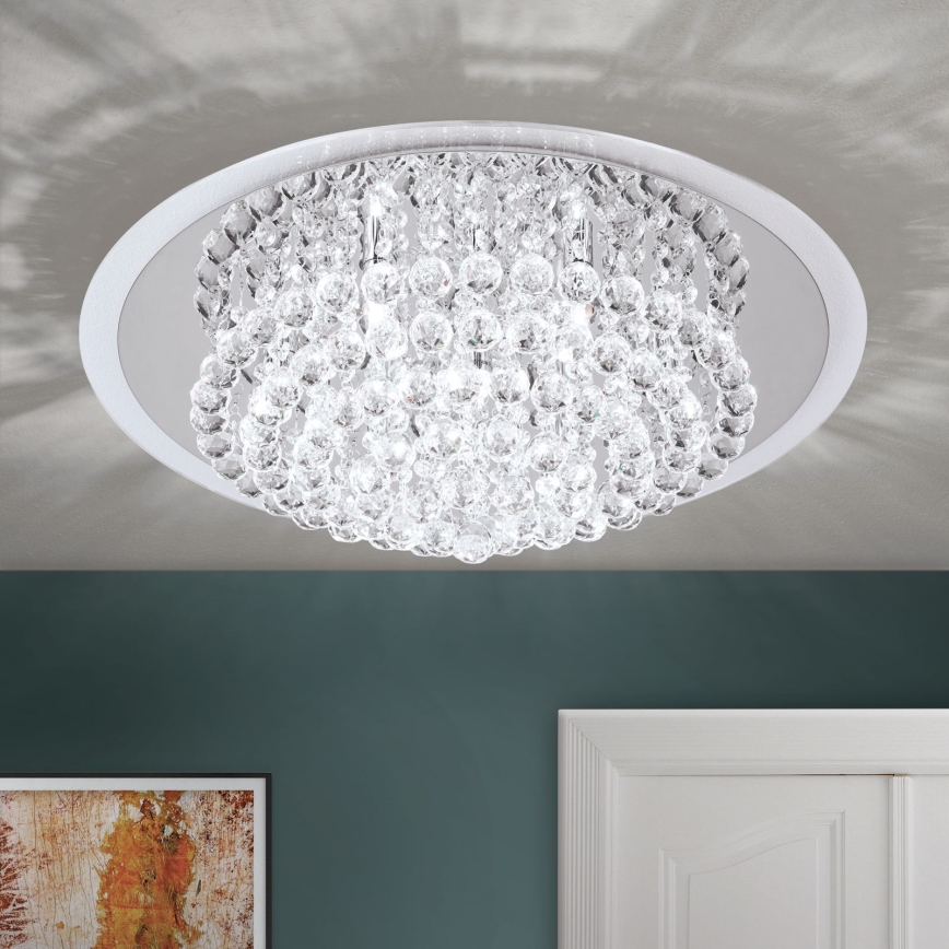 Kristallist laevalgusti GLORIA 9xG9/40W/230V d. 62 cm läbipaistev/läikiv kroom