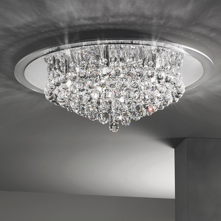 Kristallist laevalgusti GLORIA 9xG9/40W/230V d. 62 cm läbipaistev/läikiv kroom