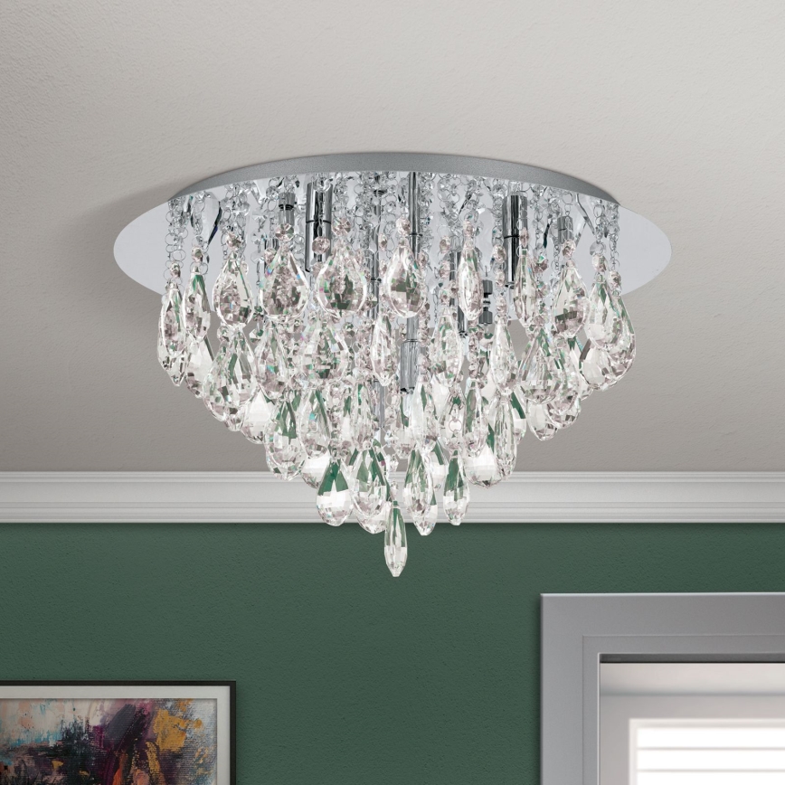 Kristallist laevalgusti CELESTE 6xG9/40W/230V d. 45 cm läikiv kroom