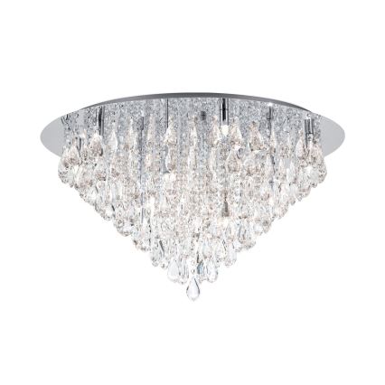 Kristallist laevalgusti CELESTE 12xG9/40W/230V d. 75 cm läikiv kroom