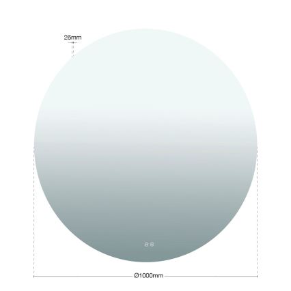 LED vannitoa seinapeegel soojendusega ja taustavalgustusega FOCUS LED/30W/230V 3000/4200/6000K läbimõõt 100 cm IP44