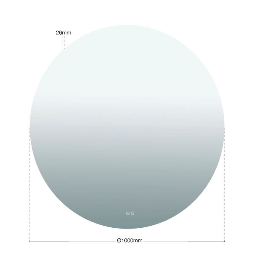 LED vannitoa seinapeegel soojendusega ja taustavalgustusega FOCUS LED/30W/230V 3000/4200/6000K läbimõõt 100 cm IP44