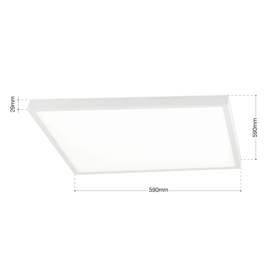 LED hämardatav laelamp DISC LED/46W/230V 2700/3000/4000K 59x59 cm valge