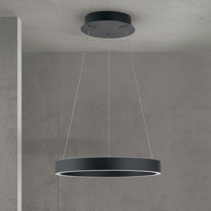 hämardatav LED-rippvalgusti kaablil KOLK LED/40W/230V 2700/3000/4000K läbimõõt 40 cm must