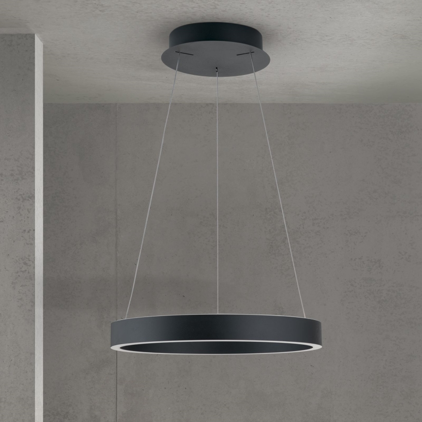hämardatav LED-rippvalgusti kaablil KOLK LED/40W/230V 2700/3000/4000K läbimõõt 40 cm must