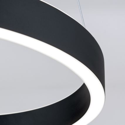 hämardatav LED-rippvalgusti kaablil KOLK LED/40W/230V 2700/3000/4000K läbimõõt 40 cm must