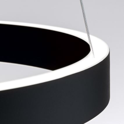 hämardatav LED-rippvalgusti kaablil KOLK LED/40W/230V 2700/3000/4000K läbimõõt 40 cm must