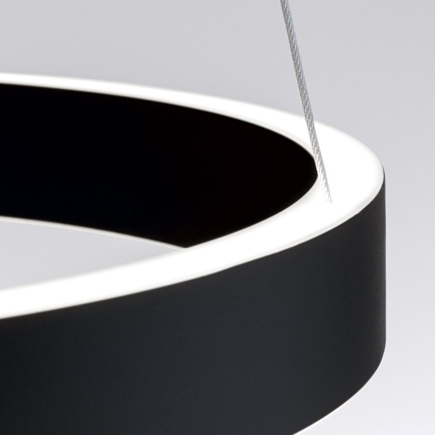 hämardatav LED-rippvalgusti kaablil KOLK LED/40W/230V 2700/3000/4000K läbimõõt 40 cm must