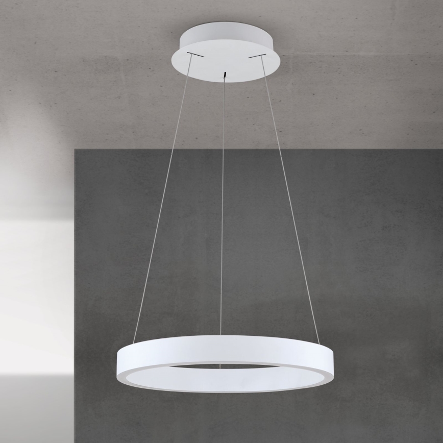 LED hämardatav kaabliga ripplühter KOLK LED/40W/230V 2700/3000/4000K läbimõõt 40 cm valge