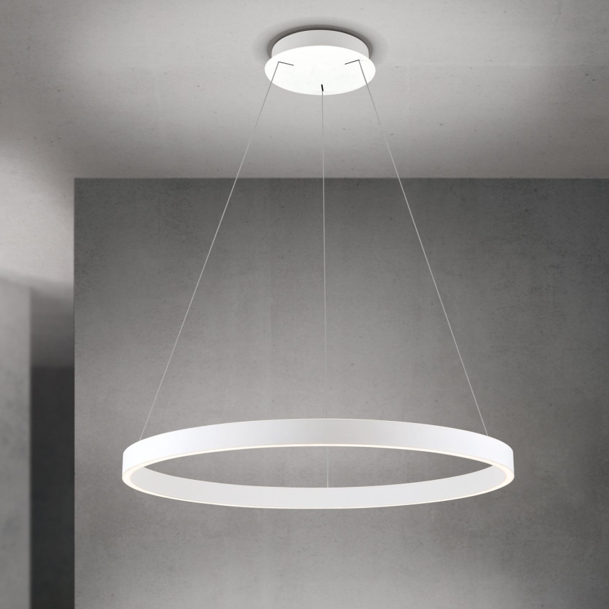LED-hämardatav rippvalgusti kaabliga KOLK LED/80W/230V 2700/3000/4000K läbimõõt 80 cm valge