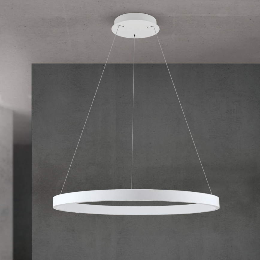 LED-hämardatav rippvalgusti kaabliga KOLK LED/80W/230V 2700/3000/4000K läbimõõt 80 cm valge