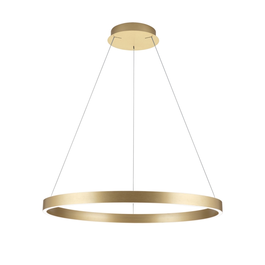 LED-hämardatav rippvalgusti kaablil KOLK, LED/80W/230V, 2700/3000/4000K, läbimõõt 80 cm, kuldne