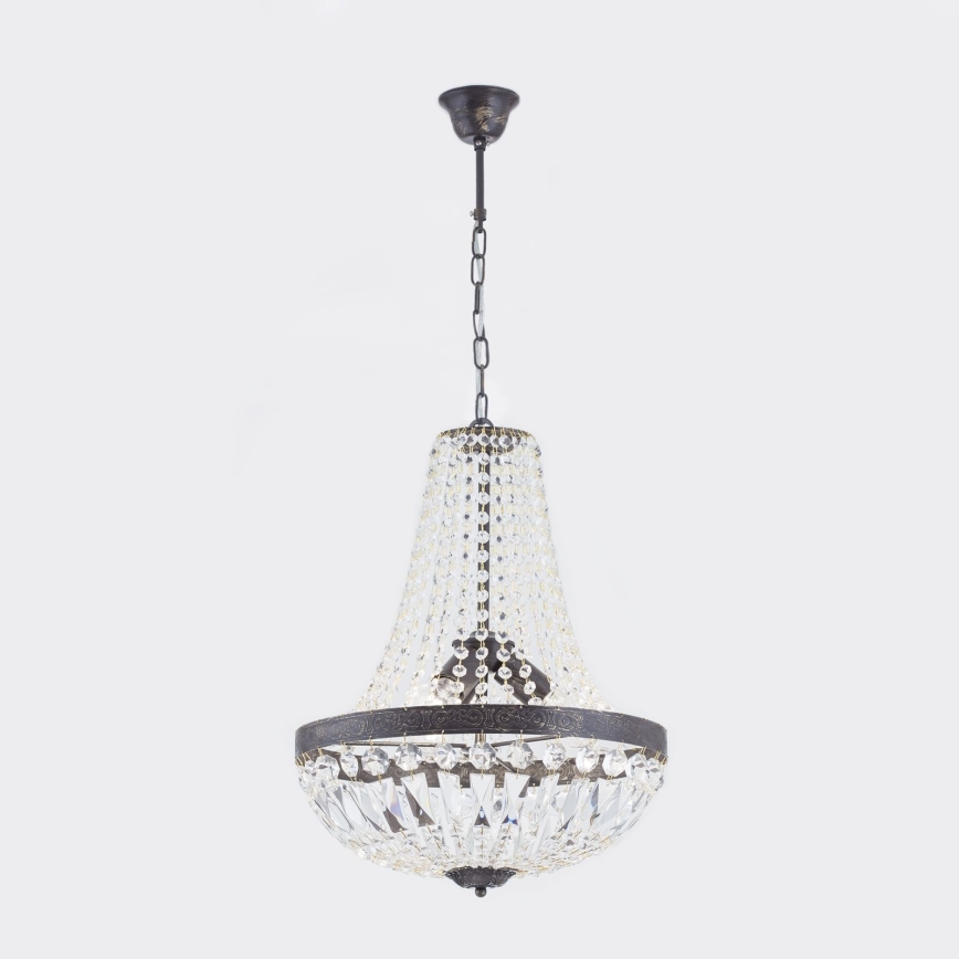 Kristall-lühter ARILA 3xE27/60W/230V d. 40 cm pruun/paatina