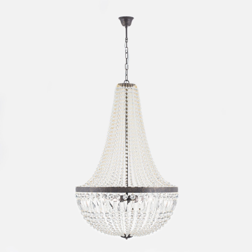 Kristall-lühter ARILA 6xE27/60W/230V d. 60 cm pruun/paatina