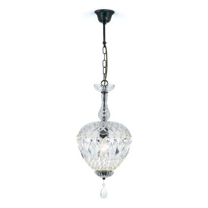 Kristall-lühter ARILA 1xE27/60W/230V d. 25 cm pruun/paatina