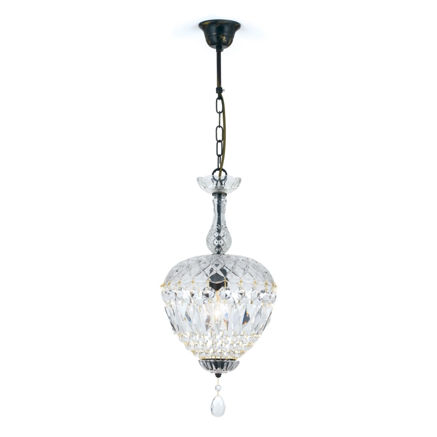 Kristall-lühter ARILA 1xE27/60W/230V d. 25 cm pruun/paatina