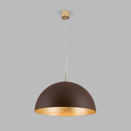 Lühter ELIANO 1xE27/60W/230V d. 50 cm pruun/kuldne