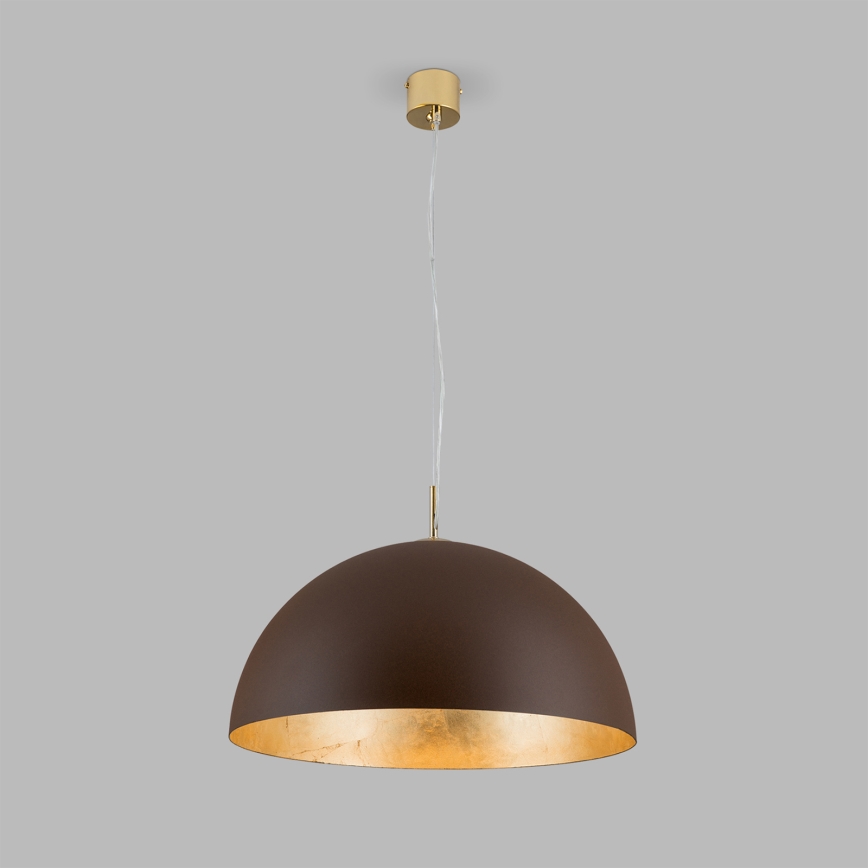 Lühter ELIANO 1xE27/60W/230V d. 50 cm pruun/kuldne
