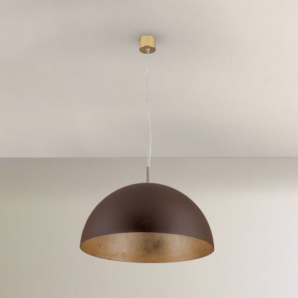 Lühter ELIANO 1xE27/60W/230V d. 50 cm pruun/kuldne