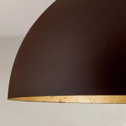 Lühter ELIANO 1xE27/60W/230V d. 50 cm pruun/kuldne