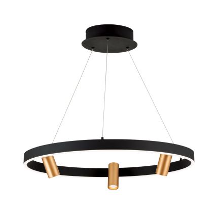 LED Hämardatav lühter BERLIN LED/50W/230V must/kuldne