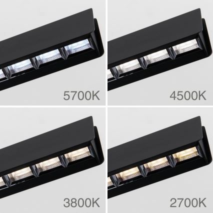 LED Hämardatav lühter TARA LED/44W/230V 2700/3800/4500/5700K must