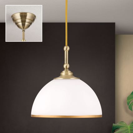 Lühter OLD LAMP 1xE27/40W/230V valge/messing