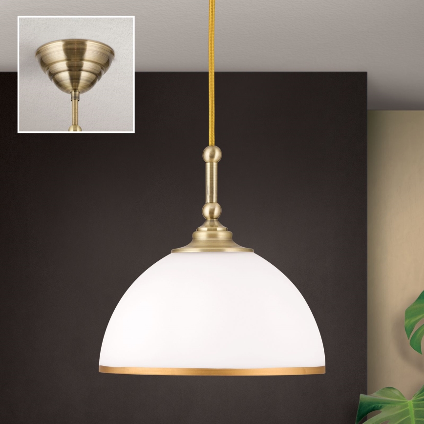 Lühter OLD LAMP 1xE27/40W/230V valge/messing